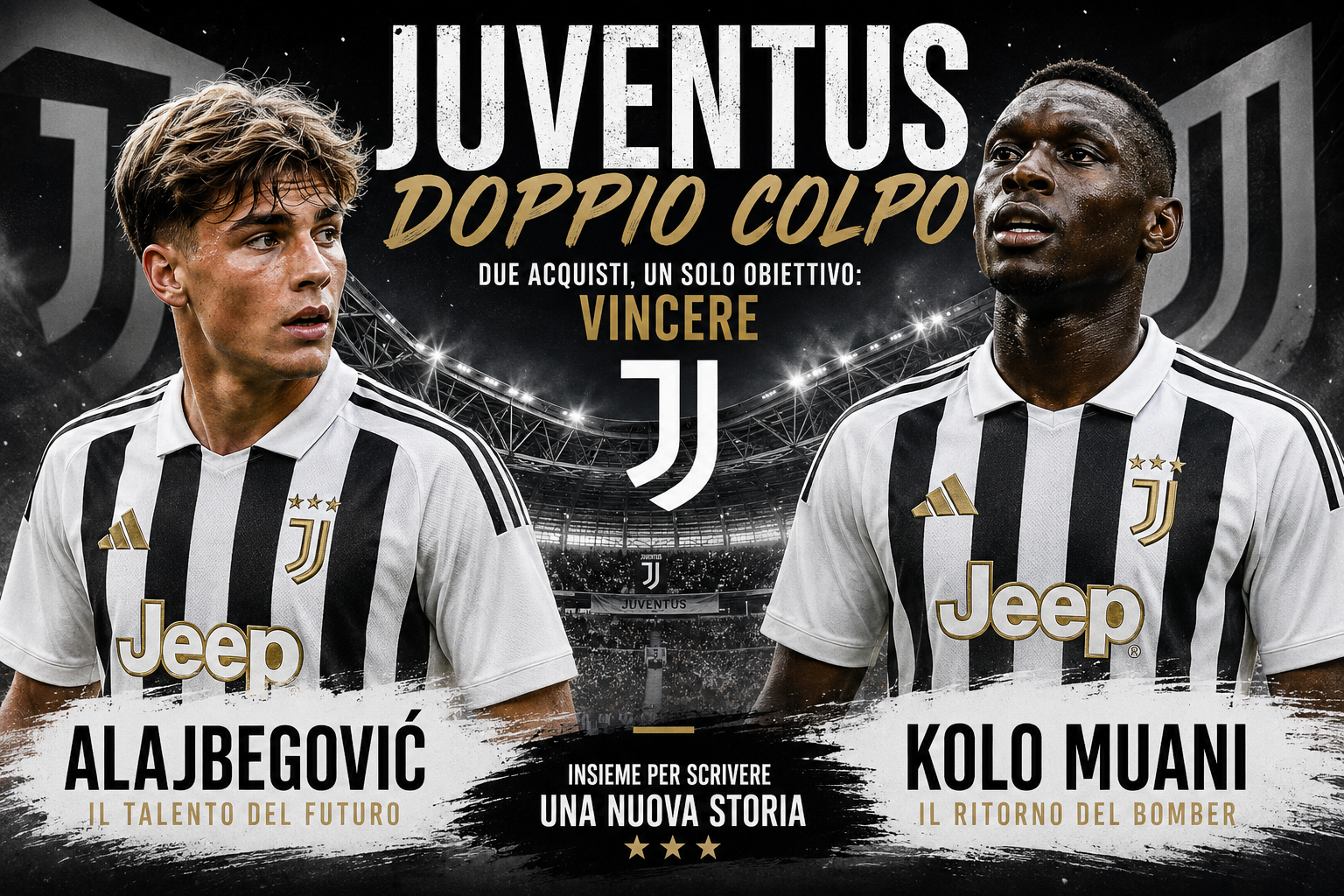 Juventus, doppio colpo in attacco